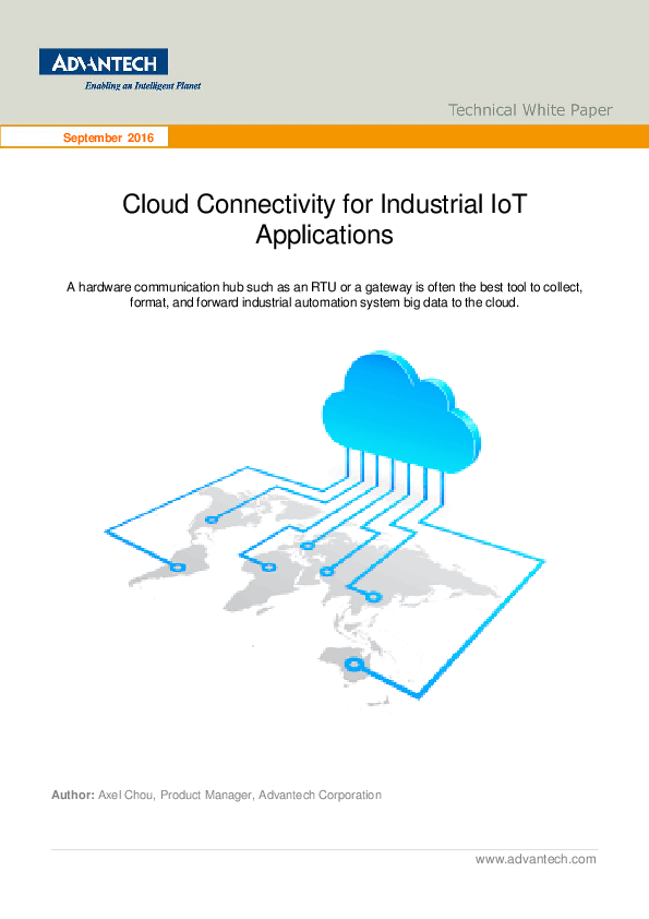 Cloud Connectivity for Industrial IoT Applications