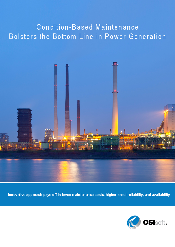 Condition-Based Maintenance Bolsters the Bottom Line in Power Generation