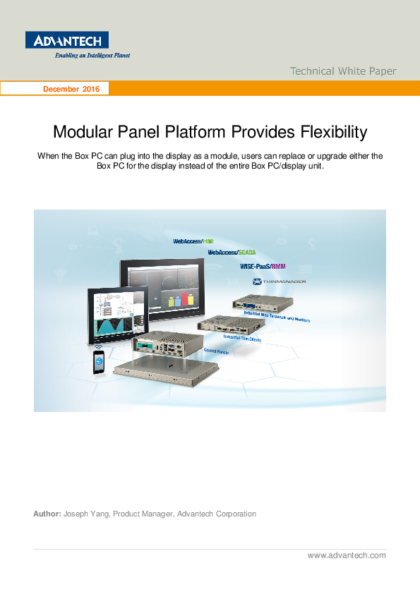 Advantech’s Modular Panel Platform Provides Flexibility White Paper