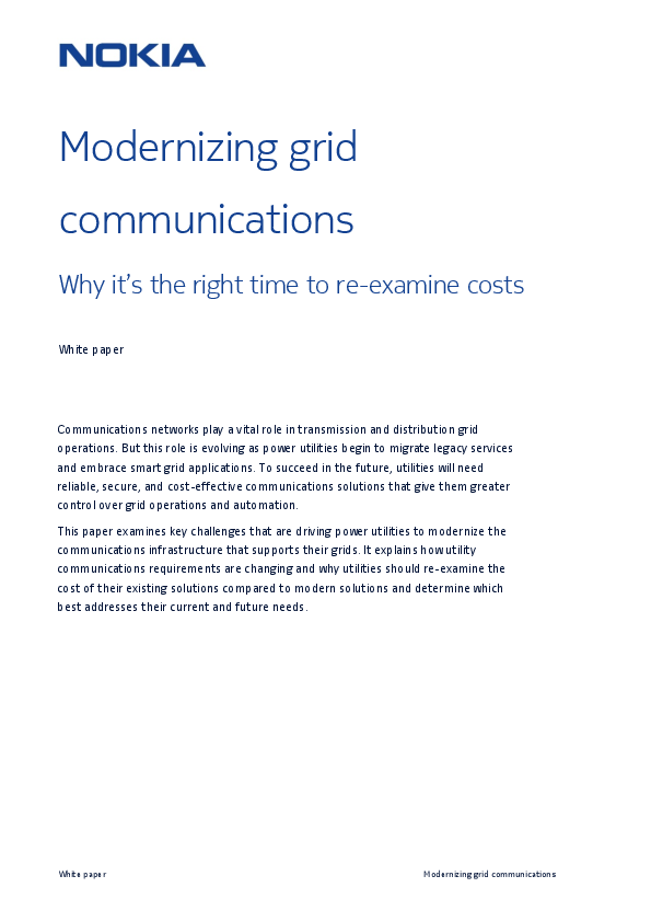 Modernizing grid communications