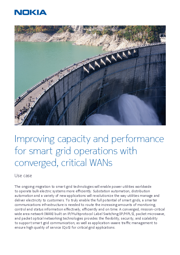 Improving capacity and performance for smart grid operations with converged, critical WANs