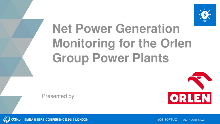Net Power Generation Monitoring for the Orlen Group Power Plants