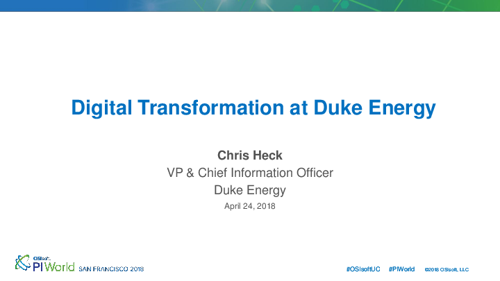 Digital Transformation at Duke Energy
