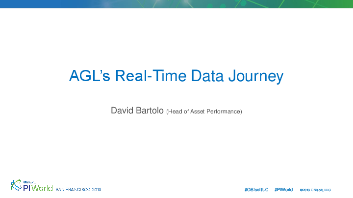 AGL’s Real-Time Data Journey